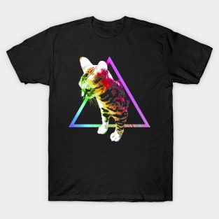 Rainbow Triangle Cat T-Shirt